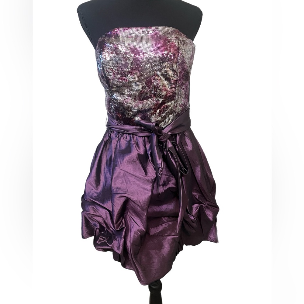 Y2K Jessica McClintock Purple Sequin Dress